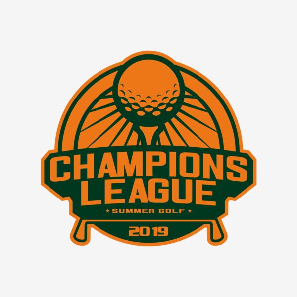 Champions League Summer Golf logo template Thumbnail