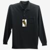 Long Sleeve Silk Touch Polo with Pocket Thumbnail