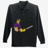 Long Sleeve Silk Touch Polo with Pocket Thumbnail