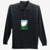 Long Sleeve Silk Touch Polo with Pocket Thumbnail