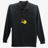 Long Sleeve Silk Touch Polo with Pocket Thumbnail