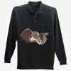Long Sleeve Silk Touch Polo with Pocket Thumbnail
