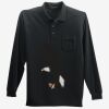 Long Sleeve Silk Touch Polo with Pocket Thumbnail