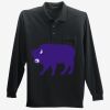 Long Sleeve Silk Touch Polo with Pocket Thumbnail