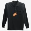 Long Sleeve Silk Touch Polo with Pocket Thumbnail