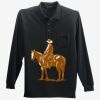 Long Sleeve Silk Touch Polo with Pocket Thumbnail