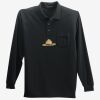 Long Sleeve Silk Touch Polo with Pocket Thumbnail