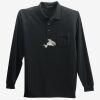 Long Sleeve Silk Touch Polo with Pocket Thumbnail