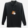 Long Sleeve Silk Touch Polo with Pocket Thumbnail