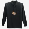 Long Sleeve Silk Touch Polo with Pocket Thumbnail