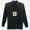 Long Sleeve Silk Touch Polo with Pocket Thumbnail