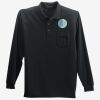 Long Sleeve Silk Touch Polo with Pocket Thumbnail