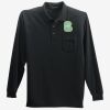 Long Sleeve Silk Touch Polo with Pocket Thumbnail