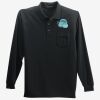 Long Sleeve Silk Touch Polo with Pocket Thumbnail