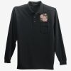 Long Sleeve Silk Touch Polo with Pocket Thumbnail