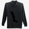 Long Sleeve Silk Touch Polo with Pocket Thumbnail