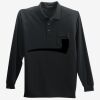 Long Sleeve Silk Touch Polo with Pocket Thumbnail