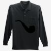 Long Sleeve Silk Touch Polo with Pocket Thumbnail