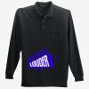 Long Sleeve Silk Touch Polo with Pocket Thumbnail